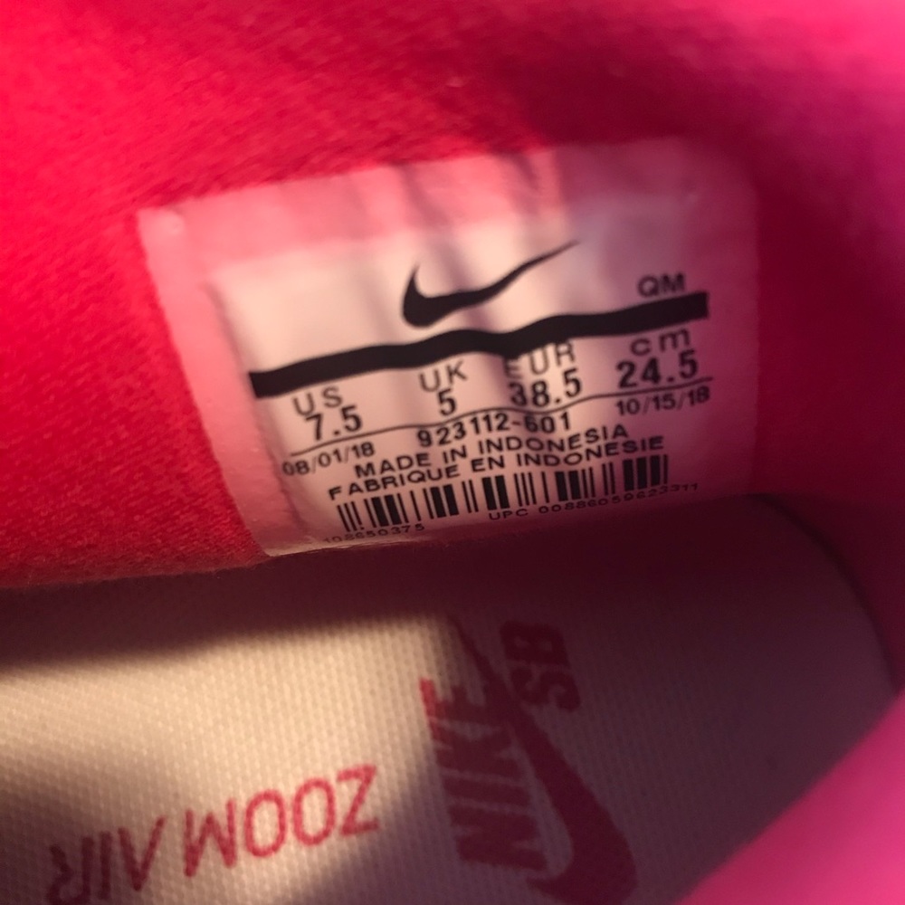 Nike Bruin Skateboarding High, Rush Pink, 7.5 - Picture 6 of 6